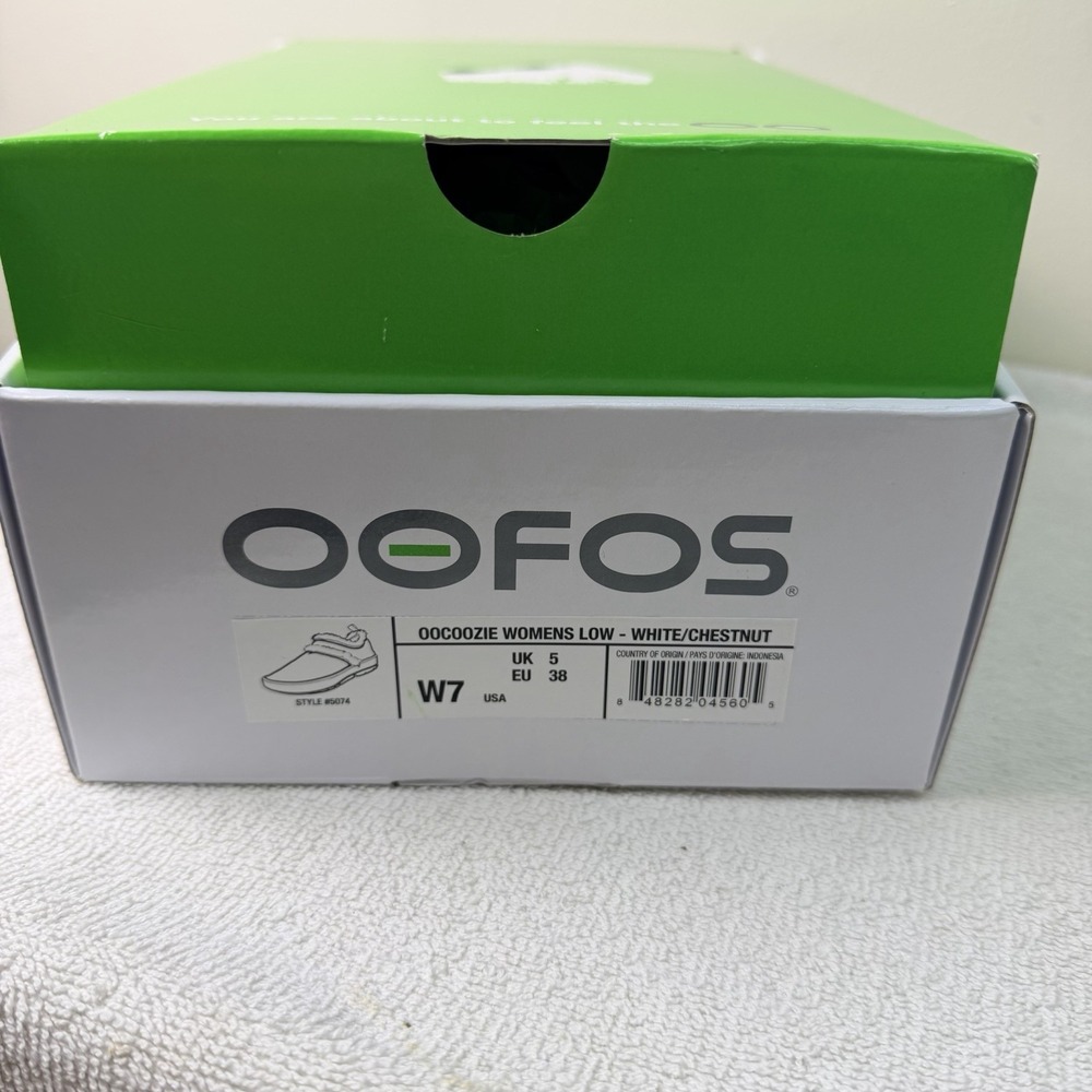 OOFOS OOcoozie Low Recovery Shoe Tan Chocolate Womens Size 7 Slip On Comfort - Picture 3 of 9